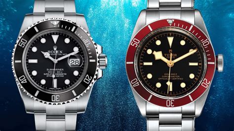 rolex sub vs tudor sub|rolex submariner black dial.